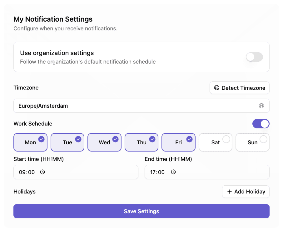 OnBuddy Dashboard in Dark Mode